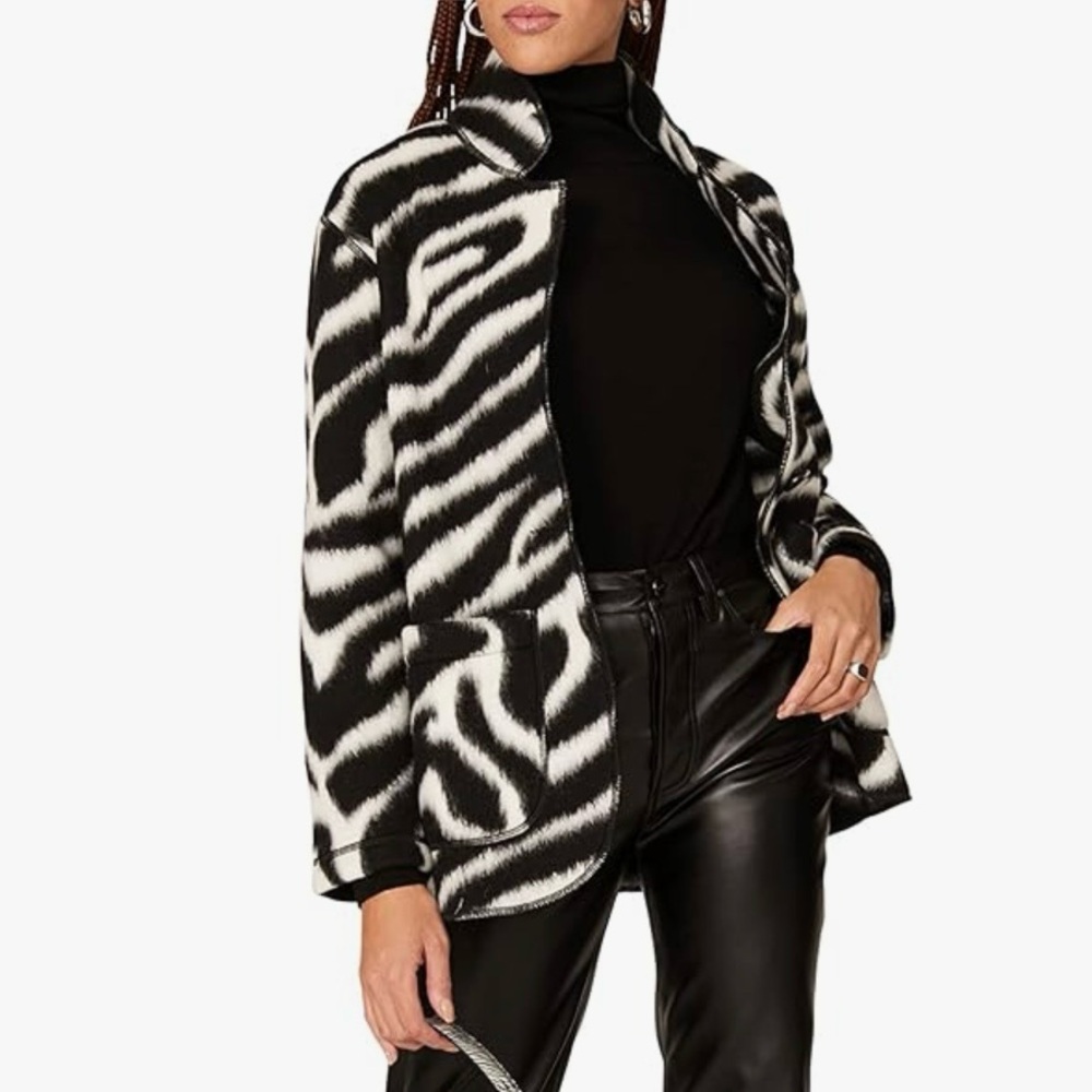 Fifteen Twenty Wool Blend Zebra Jacket - Women’s Size Large